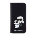 Karl Lagerfeld Booktype NFT Saffiano Karl & Choupette - Etui iPhone 14 Pro Max (Czarny)