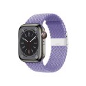 Crong Wave Band - Pleciony pasek do Apple Watch 38/40/41/42 mm (fioletowy)