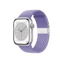 Crong Wave Band - Pleciony pasek do Apple Watch 38/40/41/42 mm (fioletowy)