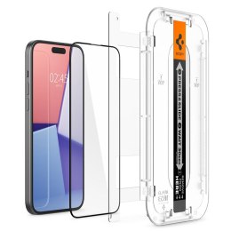 Spigen GLAS.TR EZ FIT FC - Szkło hartowane do iPhone 15 Plus (Czarna ramka)