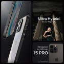 Spigen Ultra Hybrid - Etui do iPhone 15 Pro (Frost Black)