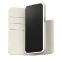 Moshi Overture MagSafe - Skórzane etui 3w1 z klapką iPhone 15 Pro Max (Eggnog White)