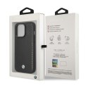 BMW Leather Diamond Pattern - Etui iPhone 14 Pro (Czarny)