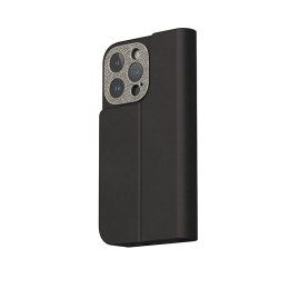 Moshi Overture MagSafe - Skórzane etui 3w1 z klapką iPhone 15 Pro (Midnight Black)