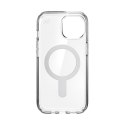 Speck Presidio Perfect-Clear ClickLock & Magsafe - Etui iPhone 15 / iPhone 14 / iPhone 13 (Clear / Chrome Finish / Serene Silver