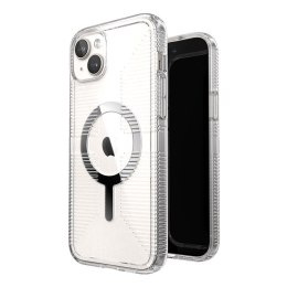 Speck Gemshell Grip + MagSafe - Etui do iPhone 15 Plus / iPhone 14 Plus (Clear / Chrome Finish)