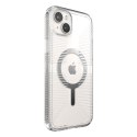 Speck Gemshell Grip + MagSafe - Etui do iPhone 15 Plus / iPhone 14 Plus (Clear / Chrome Finish)