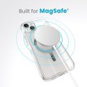 Speck Gemshell Grip + MagSafe - Etui do iPhone 15 Plus / iPhone 14 Plus (Clear / Chrome Finish)