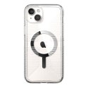 Speck Gemshell Grip + MagSafe - Etui do iPhone 15 Plus / iPhone 14 Plus (Clear / Chrome Finish)