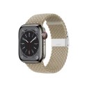 Crong Wave Band - Pleciony pasek do Apple Watch 38/40/41/42 mm (kamienny beż)