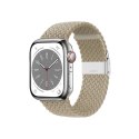 Crong Wave Band - Pleciony pasek do Apple Watch 38/40/41/42 mm (kamienny beż)