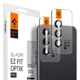 Spigen Optik Pro GLAS.TR EZ Fit Camera Protector 2-Pack - Szkło ochronne na obiektyw do Samsung Galaxy S23 FE (2 szt) (Czarny)