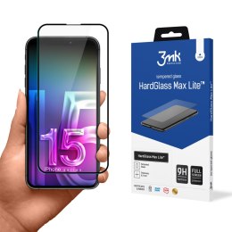 3mk HardGlass Max Lite - Szkło hartowane do iPhone 15 Pro Max (Czarny)