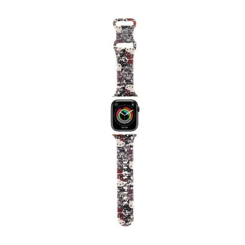 Hello Kitty Silicone Tags Graffiti - Pasek do Apple Watch 38/40/41 mm (beżowy)