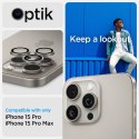 Spigen Optik Pro GLAS.TR EZ Fit Camera Protector 2-Pack - Szkło ochronne na obiektyw do iPhone 15 Pro / 15 Pro Max / iPhone 14 P