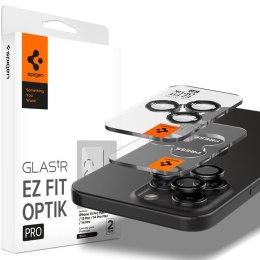 Spigen Optik Pro GLAS.TR EZ Fit Camera Protector 2-Pack - Szkło ochronne na obiektyw do iPhone 16 Pro / 16 Pro Max / 15 Pro / 15