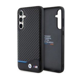 BMW Leather Carbon Blue Line - Etui Samsung Galaxy S23 FE (czarny)