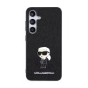 Karl Lagerfeld Fixed Glitter Ikonik Logo Metal Pin - Etui Samsung Galaxy S24+ (czarny)