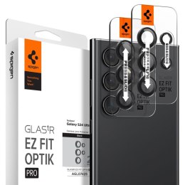 Spigen Optik Pro GLAS.TR EZ Fit Camera Protector 2-Pack - Szkło ochronne na obiektyw do Samsung Galaxy S24 Ultra (2 szt) (Czarny