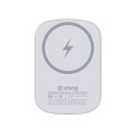 Crong MagSpot Power Bank - Bezprzewodowy power bank ultra slim z MagSafe 5000mAh, USB-C 20W PD (biały)