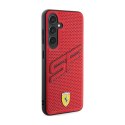 Ferrari Big SF Perforated - Etui Samsung Galaxy S24+ (czerwony)