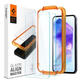 Spigen Alm Glas.TR 2-Pack - Szkło hartowane do Samsung Galaxy A55 5G (2 szt.) (Przezroczysty)