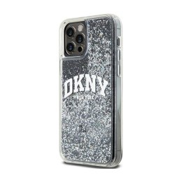 DKNY Liquid Glitter Big Logo - Etui iPhone 12 / iPhone 12 Pro (czarny)