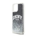 DKNY Liquid Glitter Big Logo - Etui iPhone 12 / iPhone 12 Pro (czarny)