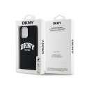 DKNY Liquid Silicone White Printed Logo MagSafe - Etui iPhone 15 Pro Max (czarny)