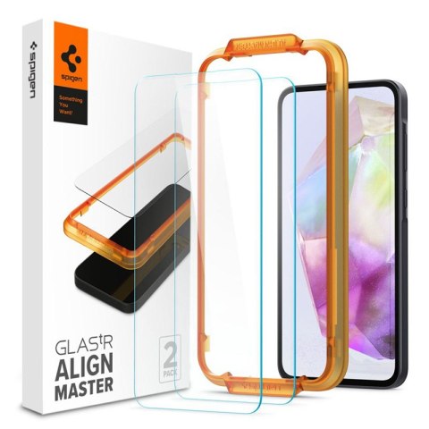 Spigen Alm Glas.TR 2-Pack - Szkło hartowane do Samsung Galaxy A35 5G (2 szt.) (Przezroczysty)