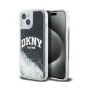 DKNY Liquid Glitter Big Logo - Etui iPhone 14 / 15 / 13 (czarny)