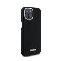 DKNY Liquid Silicone Small Metal Logo MagSafe - Etui iPhone 15 / 14 / 13 (czarny)