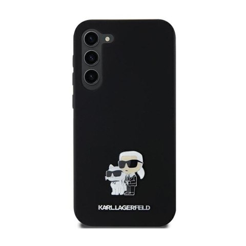 Karl Lagerfeld Silicone Karl & Choupette Metal Pin - Etui Samsung Galaxy A55 5G (czarny)