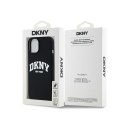 DKNY Liquid Silicone White Printed Logo MagSafe - Etui iPhone 15 Plus / 14 Plus (czarny)