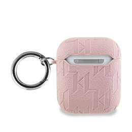 Karl Lagerfeld Monogram Karl & Choupette Head - Etui AirPods 1/2 gen (różowy)