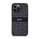 DKNY Leather Mono Stripe & Metal Logo - Etui iPhone 14 Pro (czarny)