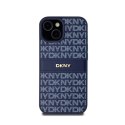 DKNY Leather Mono Stripe & Metal Logo - Etui iPhone 15 / 14 / 13 (niebieski)