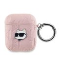 Karl Lagerfeld Monogram Choupette Head - Etui AirPods 1/2 gen (różowy)