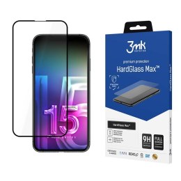 3mk HardGlass Max - Szkło hartowane do iPhone 15 Pro Max (Czarny)