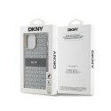 DKNY Leather Mono Stripe & Metal Logo - Etui iPhone 14 Pro (beżowy)