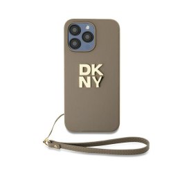 DKNY Wrist Strap Stock Logo - Etui iPhone 15 Pro Max (beżowy)