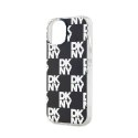 DKNY IML Checkered Mono Pattern - Etui do iPhone 15 / 14 / 13 (czarny)