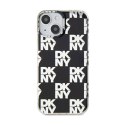 DKNY IML Checkered Mono Pattern - Etui do iPhone 15 Plus / 14 Plus (czarny)