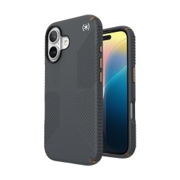 Speck Presidio2 Grip - Etui iPhone 16 (Charcoal Grey / Cool Bronze / White)