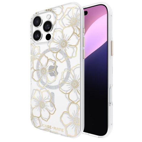 Case-Mate Floral Gems MagSafe - Etui iPhone 16 Pro Max (Gold)