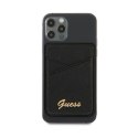 Guess Wallet Card Slot MagSafe Saffiano - Portfel magnetyczny (czarny)