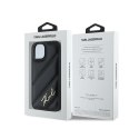 Karl Lagerfeld Diagonal Quilted Script - Etui iPhone 14 / 15 / 13 (czarny)