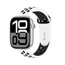 Crong Duo Sport - Pasek do Apple Watch 38/40/41/42 mm (biały/czarny)