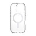 Speck Presidio Perfect-Clear ClickLock & MagSafe - Etui iPhone 16 Pro (Clear / Chrome Finish / Serene Silver)