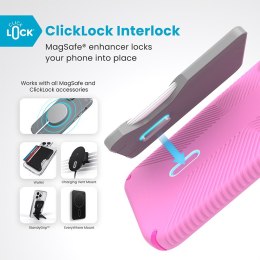 Speck Presidio2 Grip ClickLock & MagSafe - Etui iPhone 16 Plus (True Pink / Shocking Pink / White)